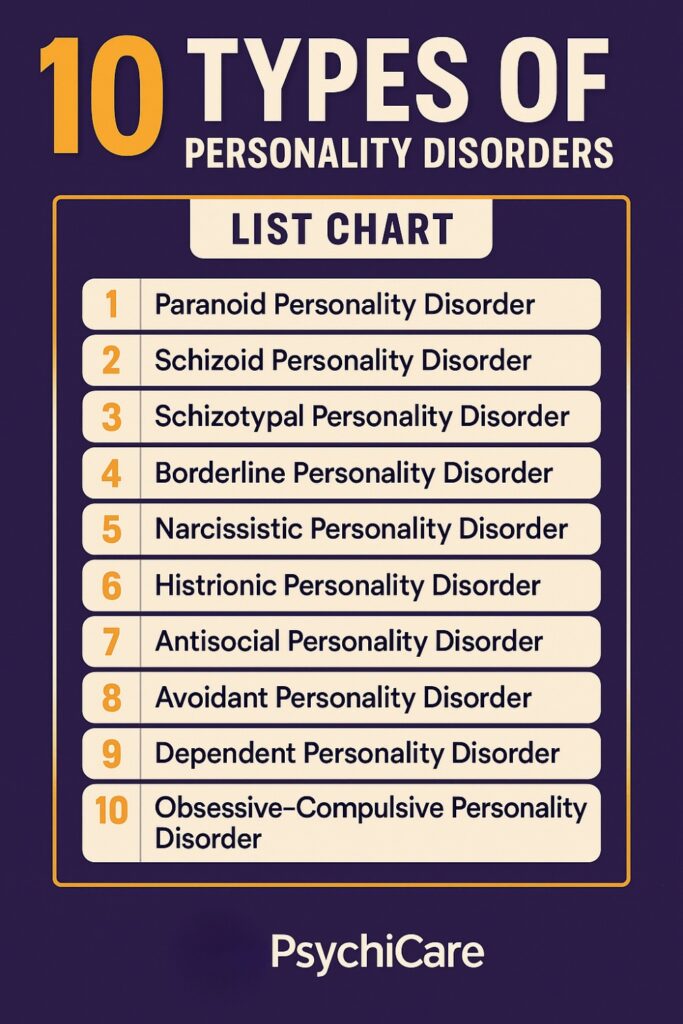 types of personality disorders