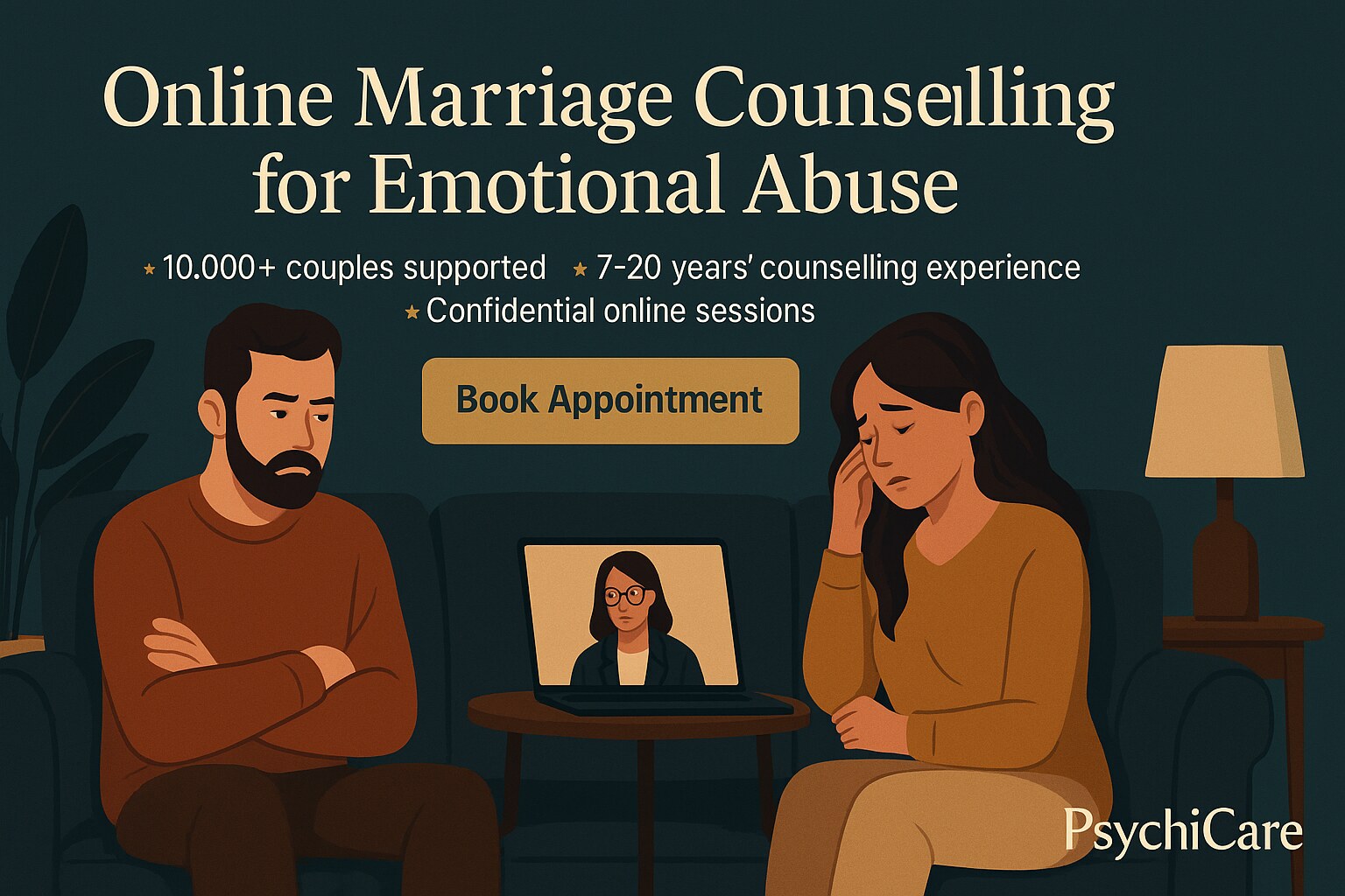 Online Marriage Counselling for Emotional Abuse in USA, UK, Canada, Australia, India, UAE, and Singapore