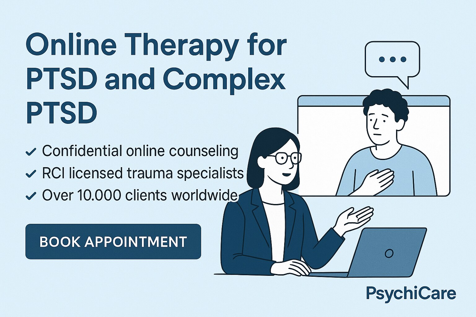 Online PTSD Counselling with PsychiCare