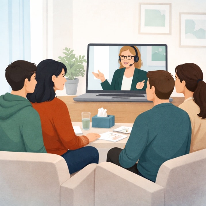 Online Family Therapy Session with Therapist