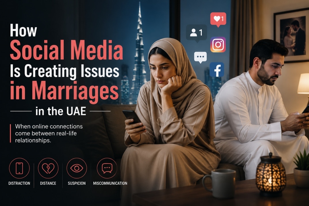 Married couple in the UAE feeling disconnected while using social media on their phones