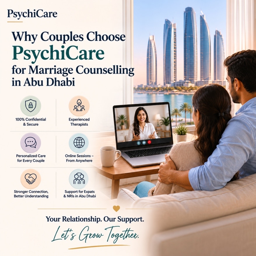 Why PsychiCare for Online Marriage Counselling in Abu Dhabi