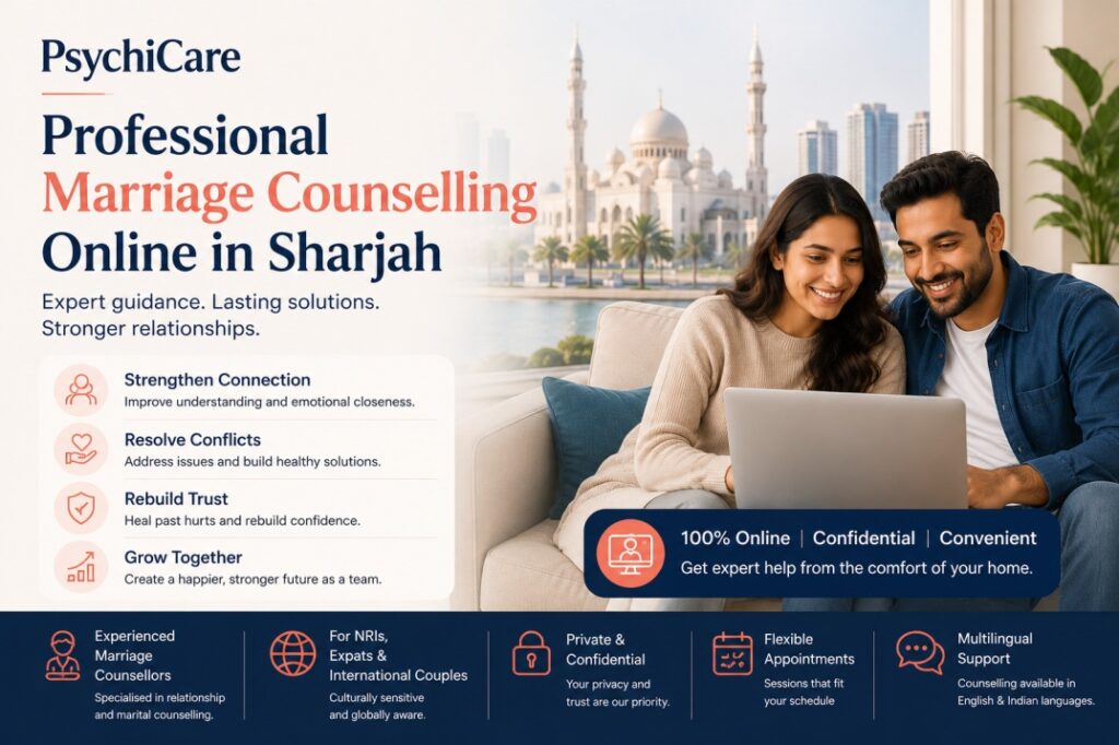 Professional Online Marriage Counselling in Sharjah PsychiCare