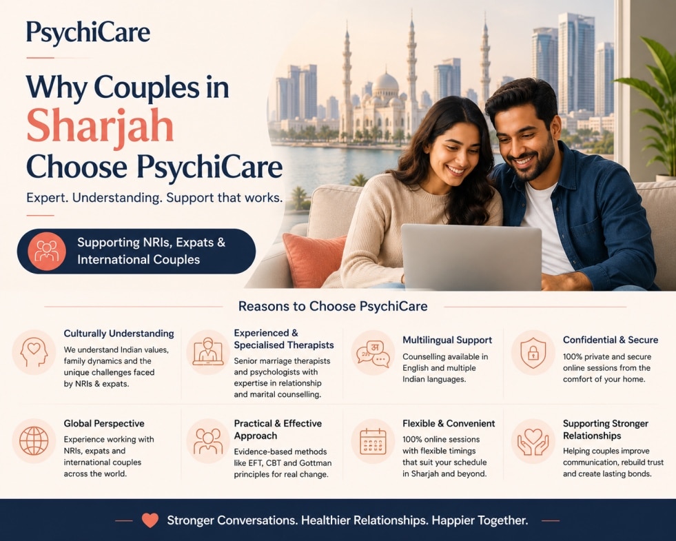 Why Couples in Sharjah Choose PsychiCare for Marriage Counselling