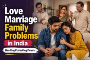 Indian couple facing controlling parents after a love marriage