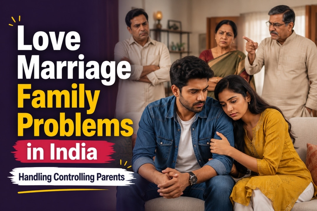 Indian couple facing controlling parents after a love marriage