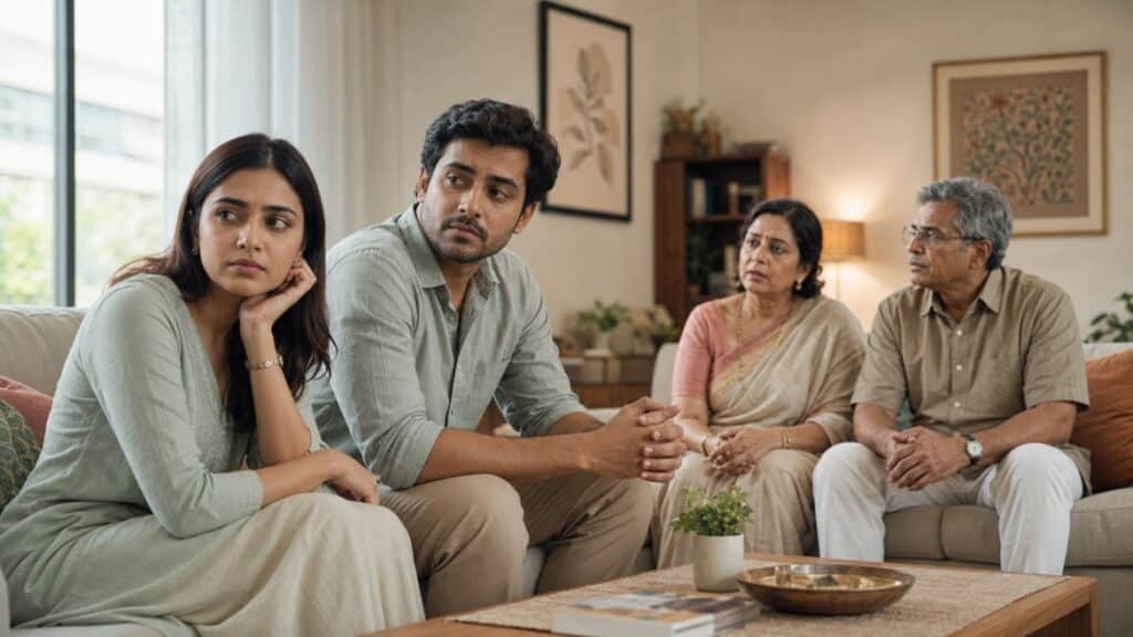 Indian couple dealing with in-law interference in their marriage