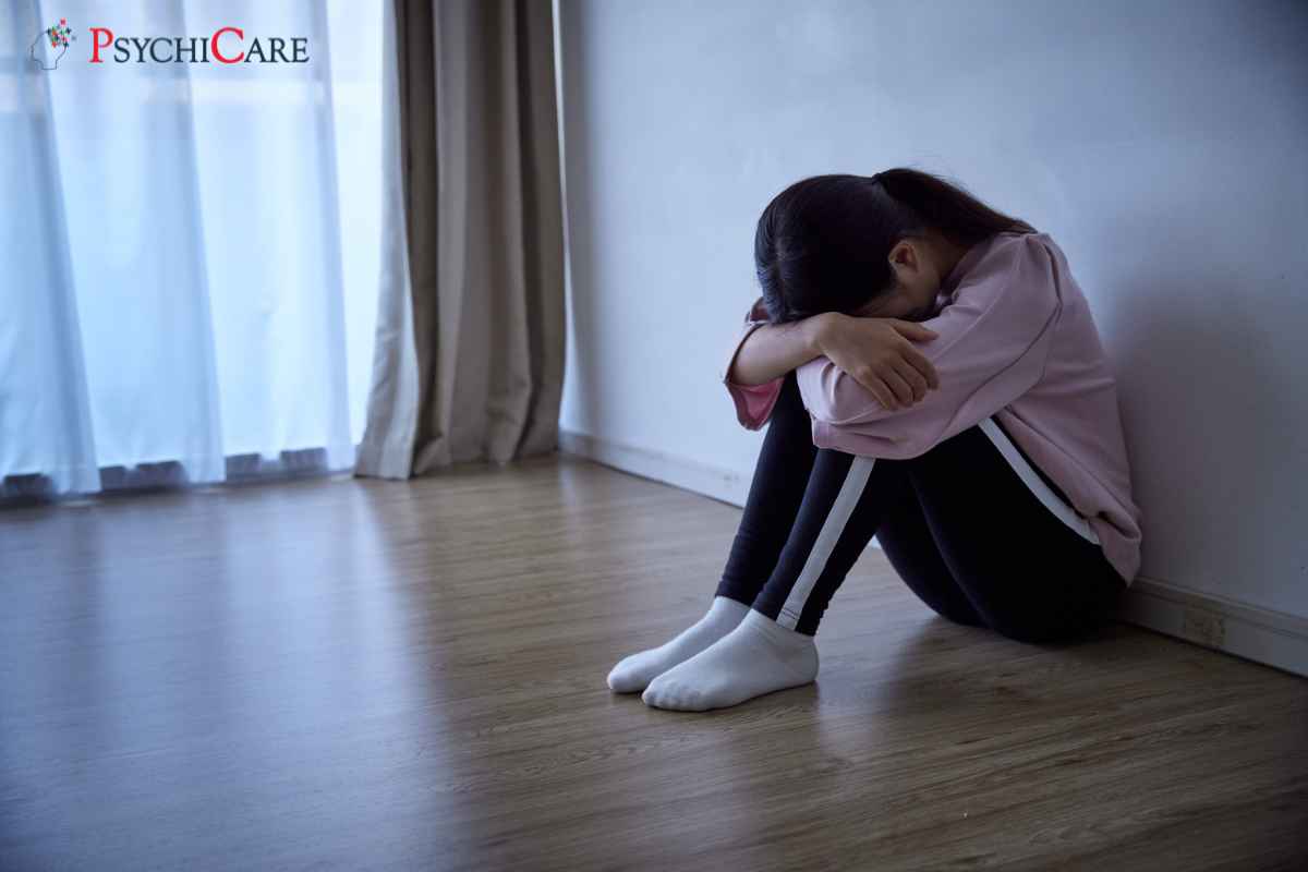 Child appearing worried while thinking about school, exams and everyday situations.