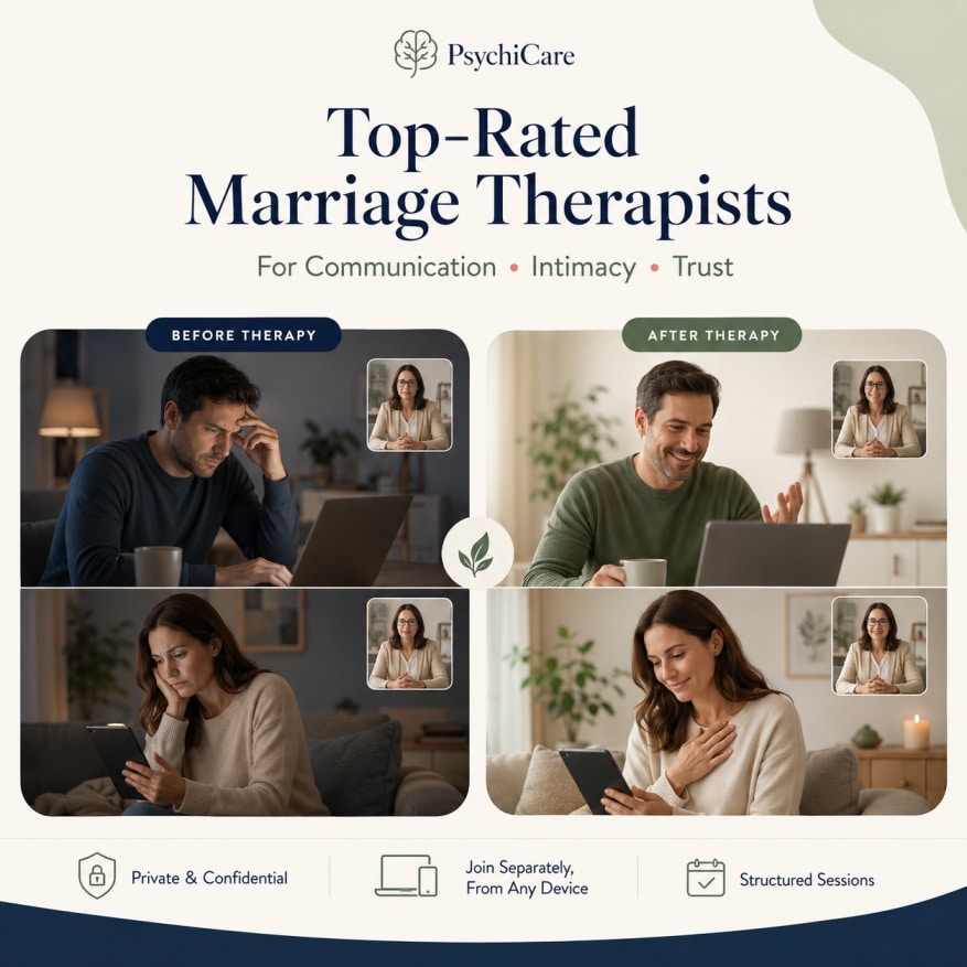 Online Marriage Counsellor India - PsychiCare
