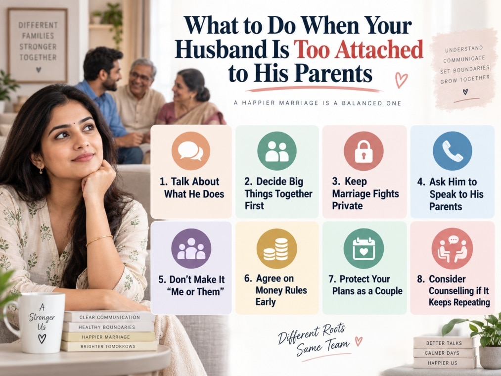What to do when your husband is too attached to his parents, including setting boundaries, protecting couple decisions and discussing money